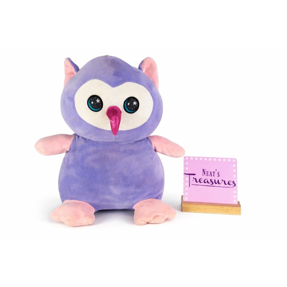Midwood Brands OWL Lilac Purple Pink Accents Soft Squishy 16" Bird Animal Plush